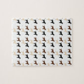 Puzzle silhouettes de couleur de labrador retriever (Horizontal)