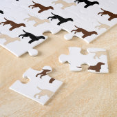 Puzzle silhouettes de couleur de labrador retriever (Côté)