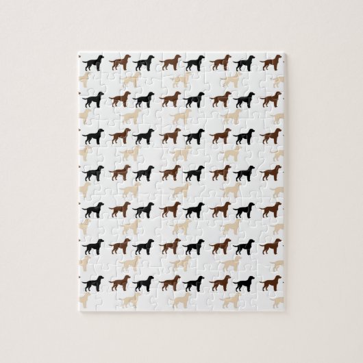 Puzzle silhouettes de couleur de labrador retriever (Vertical)