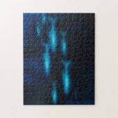 Puzzle Silhouettes de poisson bleu translucide (Vertical)