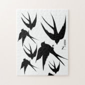 Puzzle Silhouettes d'oiseaux hirondelles Thunder_Cove (Vertical)