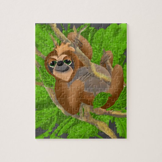 Puzzle Silly Sloth Relaxing In A Tree (Vertical)