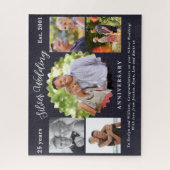 Puzzle Silver Wedding 25th Anniversary Photo Collage (Vertical)