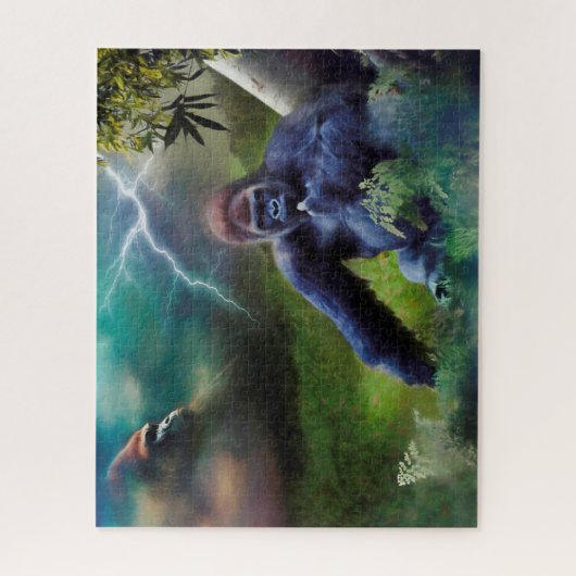PUZZLE SILVERBACK GORILLA JUNGLE ÉCLAIRAGE (Vertical)
