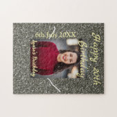 Puzzle Silverglitter photo 20e anniversaire ajouter nom d (Horizontal)