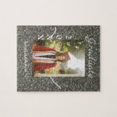 Puzzle Silverglitter photo graduation ajouter nom classe  (Horizontal)