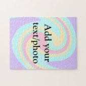 Puzzle Simple acrylique pour marbre ajouter votre nom de (Horizontal)
