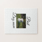 Puzzle Simple animal coloré ajouter nom photo chien maman (Horizontal)