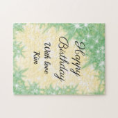 Puzzle simple calligraphy happy birthday custostom (Horizontal)