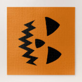 Puzzle Simple Citrouille d'Halloween face fantôme flippan (Horizontal)