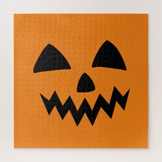 Puzzle Simple Citrouille d'Halloween face fantôme flippan (Vertical)