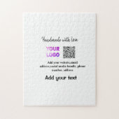 Puzzle Simple code QR minimal ajouter un logo nom de code (Vertical)
