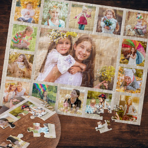 Puzzle Simple Collage de 15 Photos pour Famille Enfants