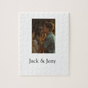 Puzzle Simple couleur minimale ajouter nom photo texte cu