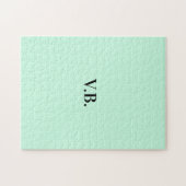 Puzzle Simple couleur unie ajouter nom texte monogramme (Horizontal)