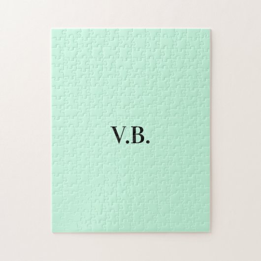 Puzzle Simple couleur unie ajouter nom texte monogramme (Vertical)
