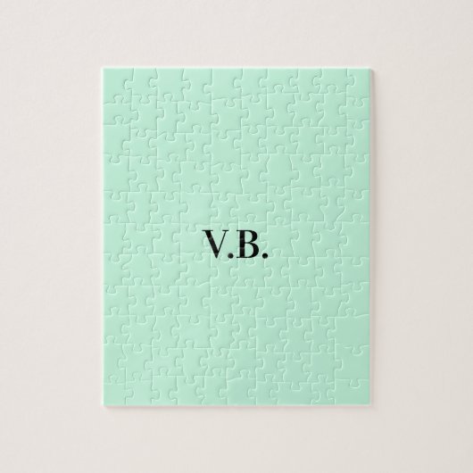 Puzzle Simple couleur unie ajouter nom texte monogramme (Vertical)