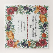 Puzzle Simple Elegant Floral Friendsgiving (Horizontal)