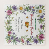 Puzzle Simple Elegant Flower Framed Friendsgiving (Horizontal)