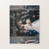 Puzzle Simple Elegant Script Mariage photo nouvellement m (Vertical)