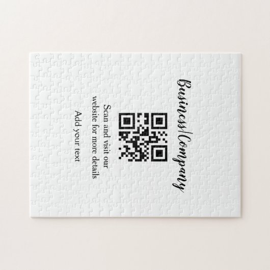 Puzzle Simple entreprise site web code-barres QR ajouter (Horizontal)