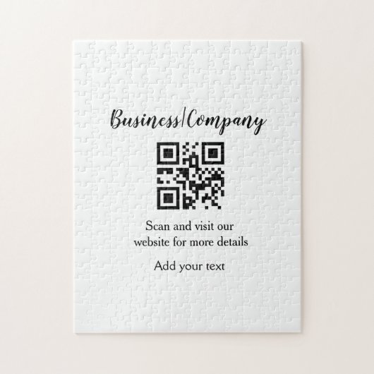 Puzzle Simple entreprise site web code-barres QR ajouter (Vertical)