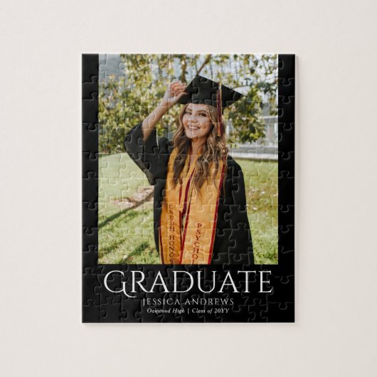 Puzzle Simple Graduation Design Moderne Photo Diplômée (Vertical)