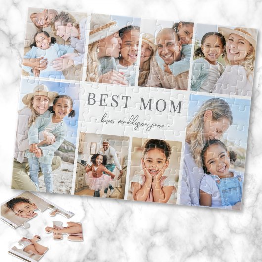 Puzzle Simple Meilleure Maman Collage Photo