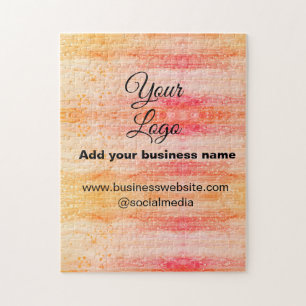 Puzzle simple minimal ajoutez votre logo/design rose oran
