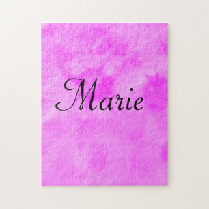Puzzle simple minimal lumière pastel rose ajoutez votre n