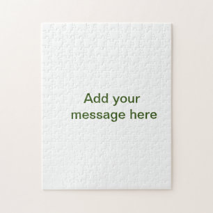 Puzzle Simple minimal vert ajoutez votre texte nom photo