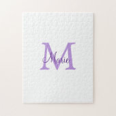 Puzzle simple minimum ajouter nom monogramme rose    redj (Vertical)