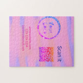 Puzzle Simple minimum q r code ajouter logo code d'analys (Horizontal)