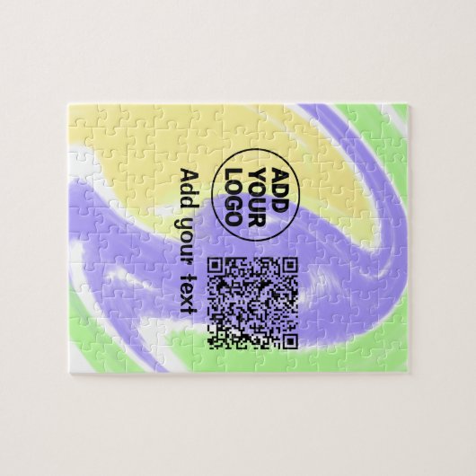 Puzzle Simple minimum q r code ajouter logo code d'analys (Horizontal)