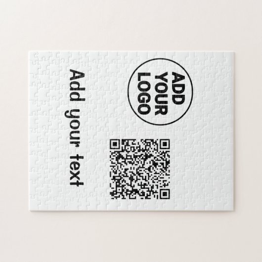 Puzzle Simple minimum q r code ajouter logo code d'analys (Horizontal)