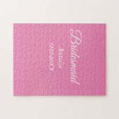 Puzzle Simple minimum rose bridesmaid ajouter le nom de l (Horizontal)