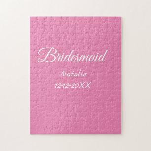 Puzzle Simple minimum rose bridesmaid ajouter le nom de l
