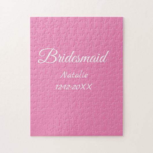 Puzzle Simple minimum rose bridesmaid ajouter le nom de l (Vertical)
