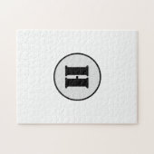 PUZZLE SIMPLE MODERNE MODERNE MONOGRAM ÉLÉGANT CHIC STYLE (Horizontal)
