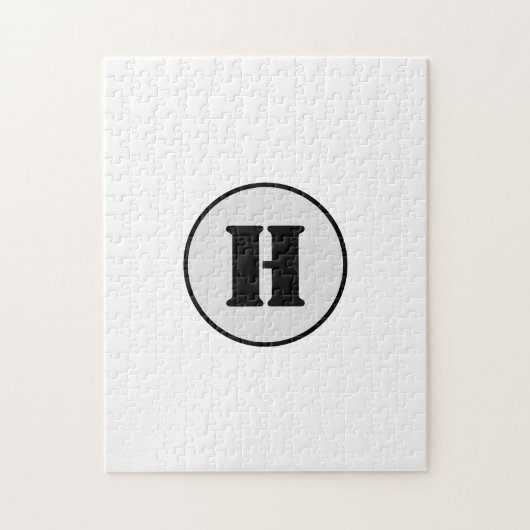 PUZZLE SIMPLE MODERNE MODERNE MONOGRAM ÉLÉGANT CHIC STYLE (Vertical)