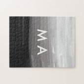 Puzzle Simple monogramme ajouter votre nom lettre man min (Horizontal)