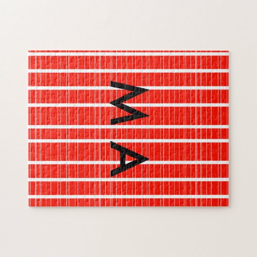 Puzzle Simple monogramme ajouter votre nom lettre man min (Horizontal)