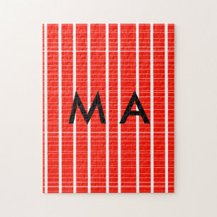Puzzle Simple monogramme ajouter votre nom lettre man min