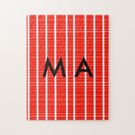 Puzzle Simple monogramme ajouter votre nom lettre man min (Vertical)
