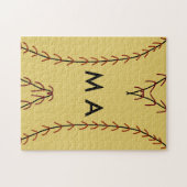 Puzzle Simple monogramme ajouter votre nom lettre man min (Horizontal)