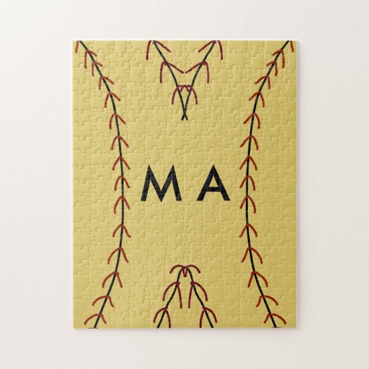 Puzzle Simple monogramme ajouter votre nom lettre man min (Vertical)