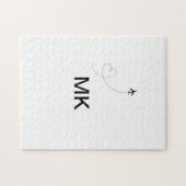 Puzzle Simple monogramme minimal ajouter le phot du plan (Horizontal)