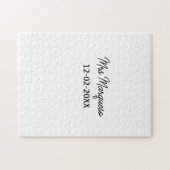 Puzzle simple monogramme minimal Mme M. nom date année Th (Horizontal)