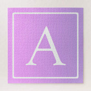 Puzzle Simple Monogramme Ombré Rose/Violet Subtil