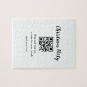 Puzzle Simple noël fête site code barre QR ajouter nom (Horizontal)